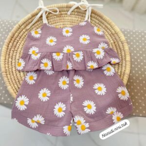 کراپ و شورتک طرح گل کد محصول : N00017